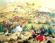 The Battle of Puebla, 5 May 1862 by Mexican School