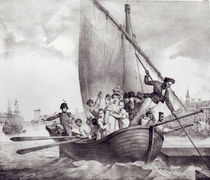 Bonaparte family arriving in Toulon von Jean Baptiste Mauzaisse
