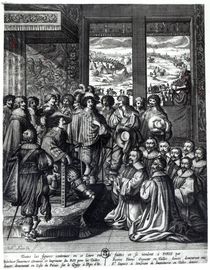 Louis XIII back from the siege of La Rochelle by Abraham Bosse