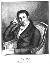 Portrait of Jean Baptiste Count of Villele by Langlume