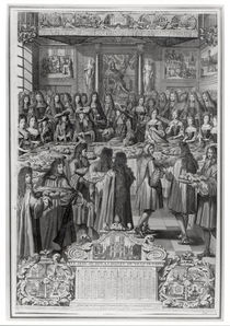 Dinner of Louis XIV at the Hotel de ville by French School