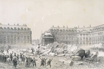 The Fall of the Vendome Column during the Commune by Louis Remy Sabatier