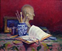 Still Life with Head of Voltaire by Jules Ernest Renoux