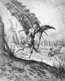 Don Quixote and the Windmills von Gustave Dore