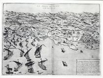 Map of the Taking of Tunis by the Spanish in 1573 by Italian School