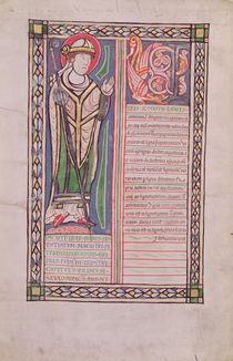 Ms 186 Fol.2v Pierre Lombard Bishop of Paris by French School