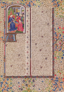 Ms 927 Fol.186 Presentation of 'The Politics' to the King by French School