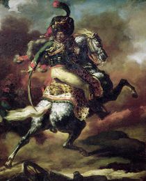 Officer of the Hussars Charging on Horseback by Theodore Gericault