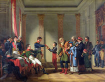 Napoleon Bonaparte Giving a Pension of A Hundred Napoleons to the Pole by Jean-Charles Tardieu