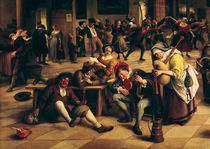 Feast in an Inn, detail of the central group von Jan Havicksz Steen