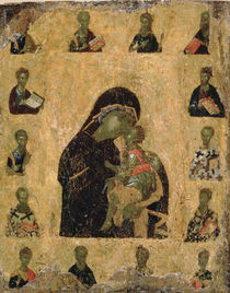 Virgin of Tenderness with the Saints by Byzantine