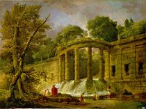 Pavilion with Cascade, 1760 von Hubert Robert