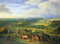 View of the city of Luxembourg from near the Mansfeld Baths von Adam Frans Van der Meulen