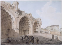 View in the Roman Forum 1779 by Abraham Louis Rudolph Ducros