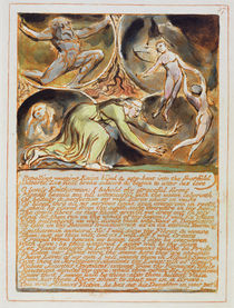 'Repelling Weeping Enion...' plate 87 from 'Jerusalem' von William Blake