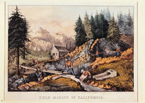 Gold Mining in California, published by Currier & Ives, 1871 by American School
