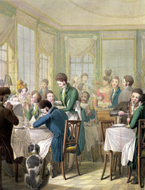 The Restaurant in the Palais Royal von Georg Emanuel Opitz