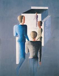 Four Figures and a Cube, 1928 von Oskar Schlemmer