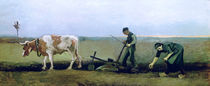 Labourer and Peasant Planting Potatoes von Vincent Van Gogh