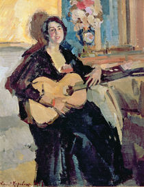Lady with a Guitar, 1911 von Konstantin Alekseevich Korovin