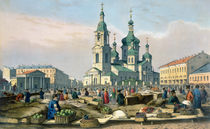 The Hay Square in St. Petersburg by Ferdinand Victor Perrot