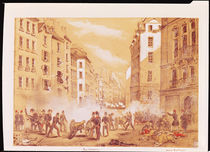 The Army Attacking a Barricade in Rue St. Antoine by French School