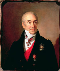 Portrait of S. Kushnikov, 1828 von Vasili Andreevich Tropinin