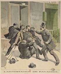 The Arrest of Ravachol, front cover of 'Le Petit Journal' by French School