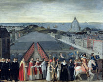 Procession of the Brotherhood of Saint-Michel in 1615 by French School