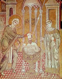 The Baptism of St. Paul by Ananias von Byzantine School