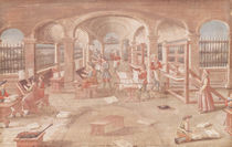 Interior of a Printing Works in the 16th Century by French School