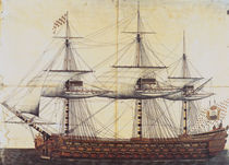 The Ship 'La Ville de Paris' launched at the port of Rochefort von French School
