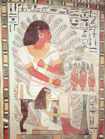 Sennefer seated with his wife by Egyptian 18th Dynasty