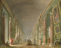 The Grand Gallery of the Louvre between 1801 and 1805 by Hubert Robert