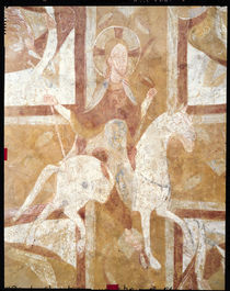 Christ on a White Horse, from the ceiling of the crypt von French School