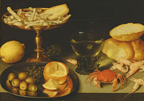 Still Life with Fruit and Shellfish by Peter Binoit