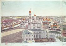 Panorama of Moscow, detail of the Kremlin cathedrals by Gadolle