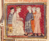 F.204v King Philippe I , Grandes Chroniques de France by French School