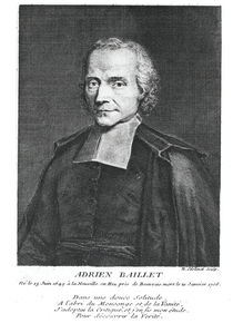Portrait of Adrien Baillet von Nicolas Etienne Edelinck