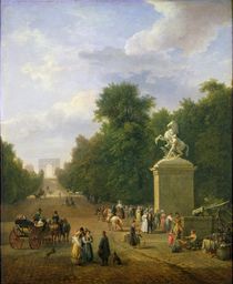 The Entrance to the Champs-Elysees in 1830 by Eustache Francois Duval
