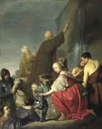 Moses Striking Water from the Rock by Salomon de Coninch