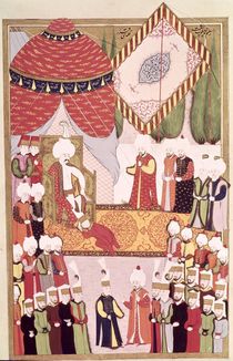 The Coronation of Sultan Selim I from the 'Hunername' by Lokman by Ottoman School