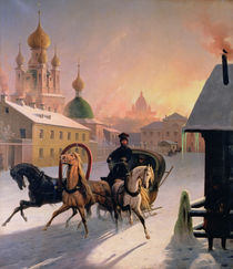 Troika on the Street in St. Petersburg by Charles de Hampeln