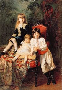 Mr. Balashov's Children, 1880 by Konstantin Egorovich Makovsky