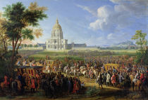 Louis XIV and his Entourage Visiting Les Invalides von Pierre-Denis Martin