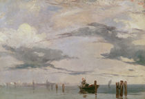View of the Lagoon near Venice von Richard Parkes Bonington