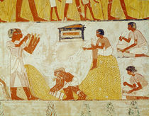 Recording the harvest, from the Tomb of Menna von Egyptian 18th Dynasty