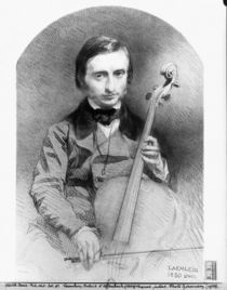 Portrait of Jacques Offenbach 1850 by Alexandre Laemlein