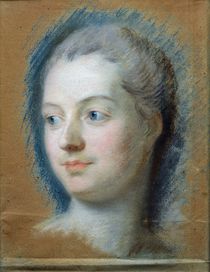 Portrait of Madame de Pompadour 1752 von Maurice Quentin de la Tour
