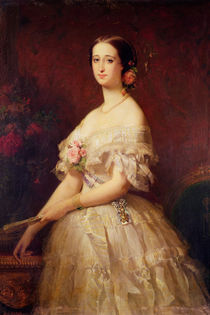 Portrait of Empress Eugenie 1854 by Edouard Louis Dubufe